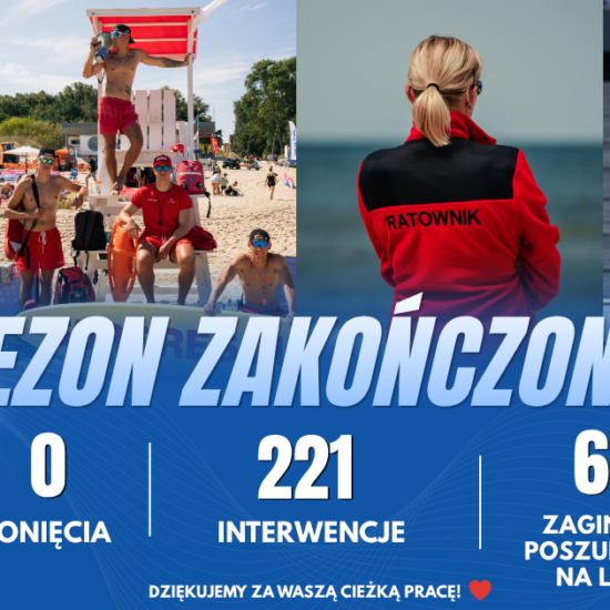 Plansza podsumowania sezonu kąpielowego