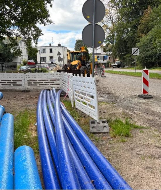 Roboty przy sieci wodociągowej